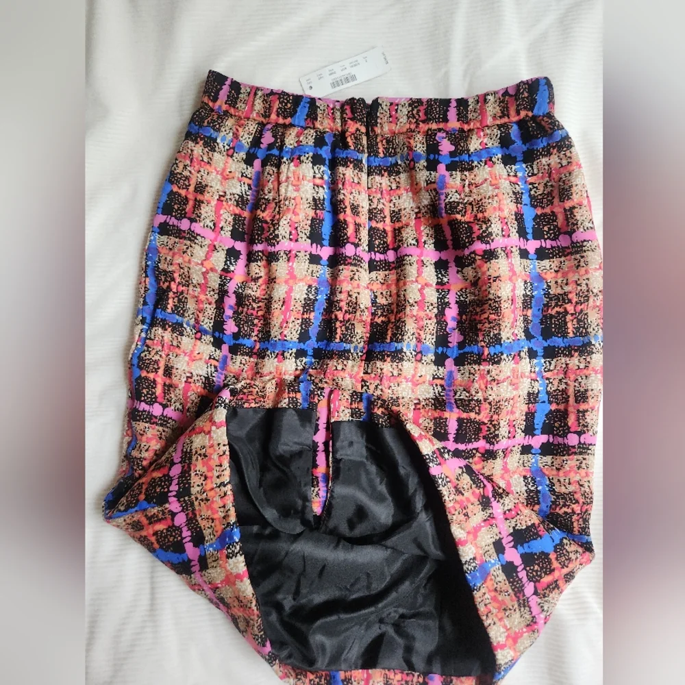 Jcrew Silk Pencil Skirt Multicolor Sz 4 Nwt Retail $240